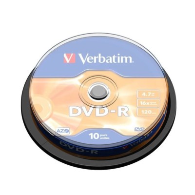 DVD-R Verbatim Advanced AZO 16X/ Tarrina-10uds