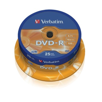 DVD-R Verbatim Advanced AZO 16X/ Tarrina-25uds