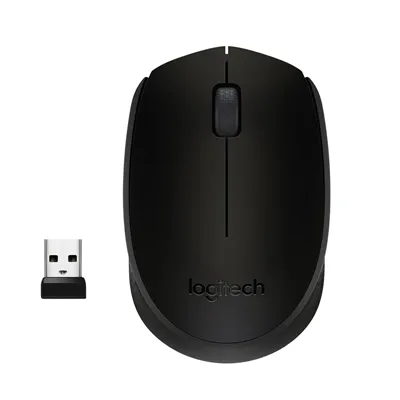 Logitech M171 Dark Black Ratón Inalámbrico, 2 botones, 1000 dpi