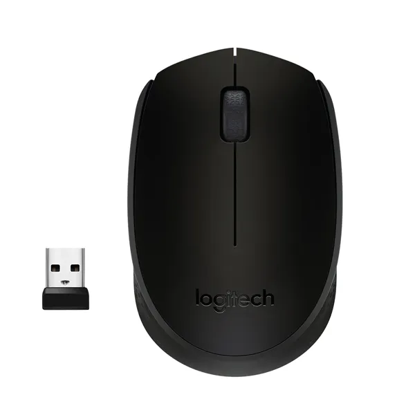 Logitech M171 Dark Black Ratón Inalámbrico , 2 botones, 1000 dpi