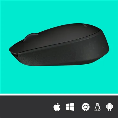 Logitech M171 Dark Black Ratón Inalámbrico, 2 botones, 1000 dpi