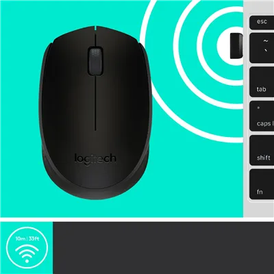 Logitech M171 Dark Black Ratón Inalámbrico, 2 botones, 1000 dpi