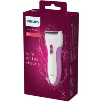 Philips Ladyshave Afeitadora femenina, color rosa usar en el