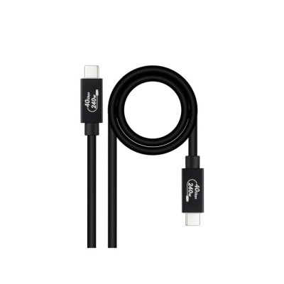 Cable USB 4.0 Nanocable 10.01.5001/ USB Tipo-C Macho - USB