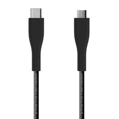 Cable USB 2.0 Aisens A107-0350/ USB Tipo-C Macho - MicroUSB/