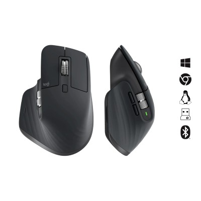 Logitech MX Master 3S Bluetooth, Ratón Láser Ergonómico