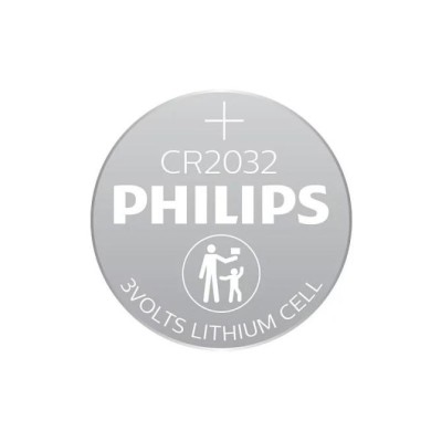 Pack de 5 Pilas de Botón Philips CR2032P5/01B Lithium/ 3V