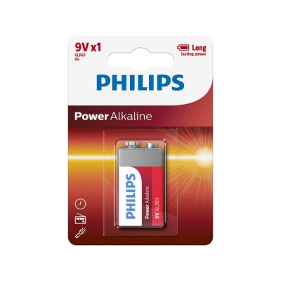 Pila Alcalina Philips 6LR61P1B/10/ 9V