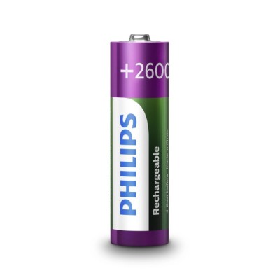 Pack de 2 Pilas AA Philips R6B2A260/10/ 1.2V/ Recargables