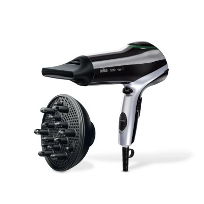 Secador Braun Satin Hair 7 HD730/ 2200W/ Iónico/ Negro