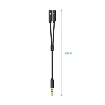 Adaptador Aisens A128-0416/ Jack 3.5 Macho - 2x Jack 3.5