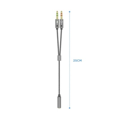 Adaptador Aisens A128-0417/ Jack 3.5 Hembra - 2x Jack 3.5