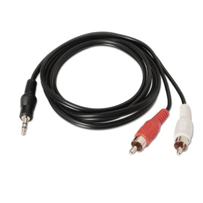 Cable Estéreo Aisens A128-0147/ Jack 3.5 Macho - 2x RCA Macho/