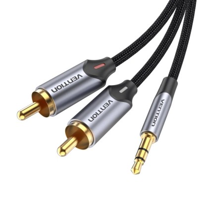 Cable Estéreo Vention BCNBF/ Jack 3.5 Macho - 2x RCA Macho/ 1m/