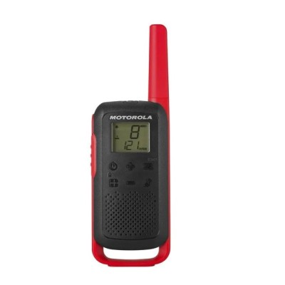 Motorola t62 walkie talkie 8km 16ch rojo duo