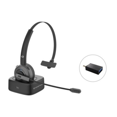 Headset Bluetooth Conceptronic Con Base De Carga Polona03bd