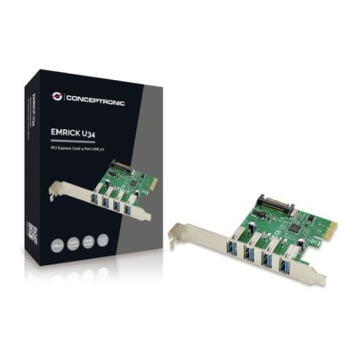 Controladora Pcie Conceptronic Emrick02g Pcie 4 Puertos Usb 3.0