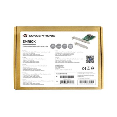 Controladora Pcie Conceptronic Emrick08g Pcie X4 2 Puertos Usb