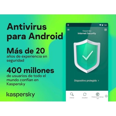 Kaspersky Antivirus para Android 2024 | 3 Dispositivos | 1 año