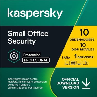 Kaspersky Small Office Security 2024 | 10 Dispositivos + 1