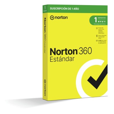 Norton 360 Estándar 2024 | 1 Dispositivo + 10GB Nube PC/Mac | 1