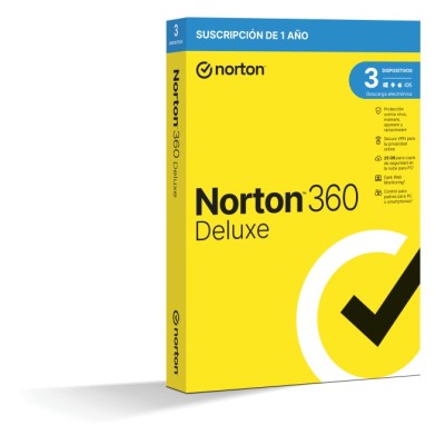 Norton 360 Deluxe 2024 | 3 Dispositivos + 25GB Nube PC/Mac | 1