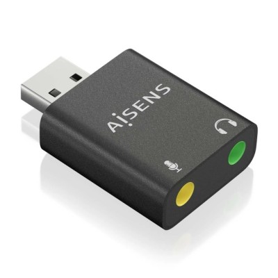 Tarjeta de Sonido Aisens A106-0768/ USB Macho - 2xJack 3.5