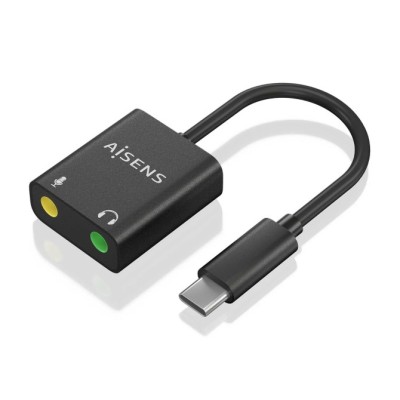 Tarjeta de Sonido Aisens A109-0767/ USB-C Macho - 2xJack 3.5