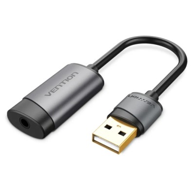 Tarjeta de Sonido Vention CDJHB/ USB Macho - Jack 3.5 Hembra