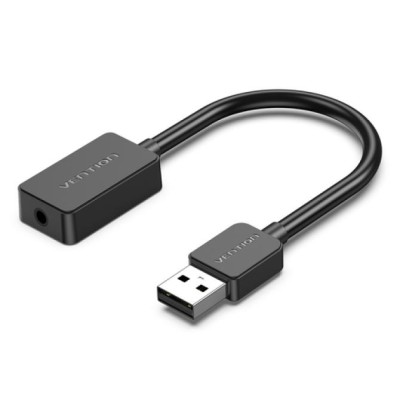 Tarjeta de Sonido Vention CDZB0/ USB Macho - 1x Jack 3.5 Hembra