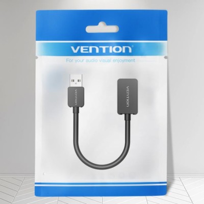 Tarjeta de Sonido Vention CDZB0/ USB Macho - 1x Jack 3.5 Hembra