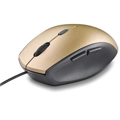 Ratón Ergonómico NGS Moth Gold/ Hasta 1600 DPI/ Dorado