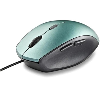 Ratón Ergonómico NGS Moth Ice/ Hasta 1600 DPI/ Verde Hielo