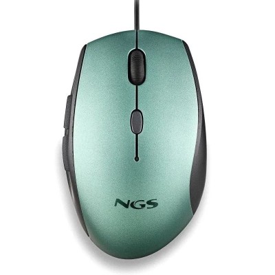 Ratón Ergonómico NGS Moth Ice/ Hasta 1600 DPI/ Verde Hielo