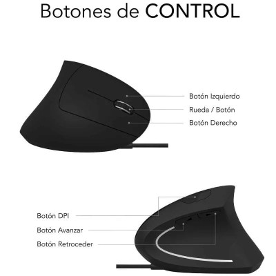 Ratón Ergonómico Subblim Glide Vertical Ergo Wired/ Hasta 1600