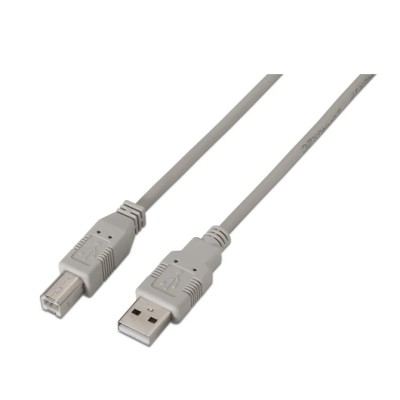 Cable USB 2.0 Impresora Aisens A101-0003/ USB Tipo-B Macho -