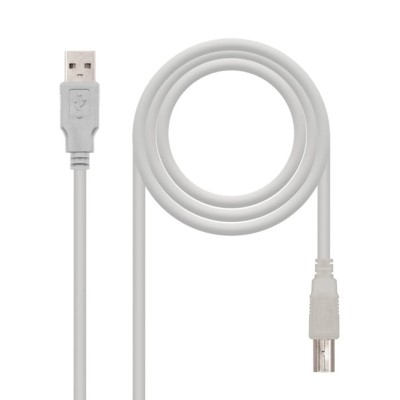 Cable USB 2.0 Impresora Nanocable 10.01.0103/ USB Tipo-B Macho