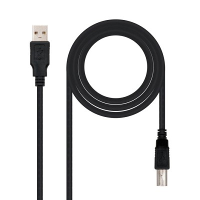 Cable USB 2.0 Impresora Nanocable 10.01.0102/ USB Tipo-B Macho