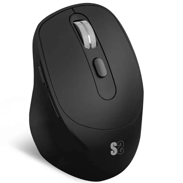 Ratón Ergonómico Inalámbrico por Bluetooth/ 2.4GHz Subblim Comfort Ergo Dual Battery/ Batería recargable/ Hasta 2400 DPI/ Negro