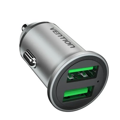 Cargador de Coche Vention FFAH0/ 2xUSB/ 18W