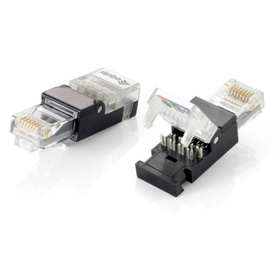 Kit 2 Unidades Conector Rj45 Equip Cat6 Toolfree No Necesitas