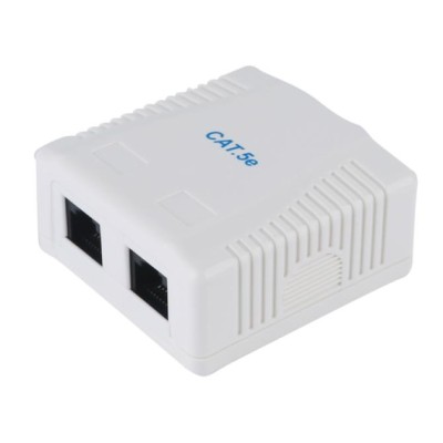 Roseta De Superficie Categoria 5e 2 Hembras Rj45 Color Blanco