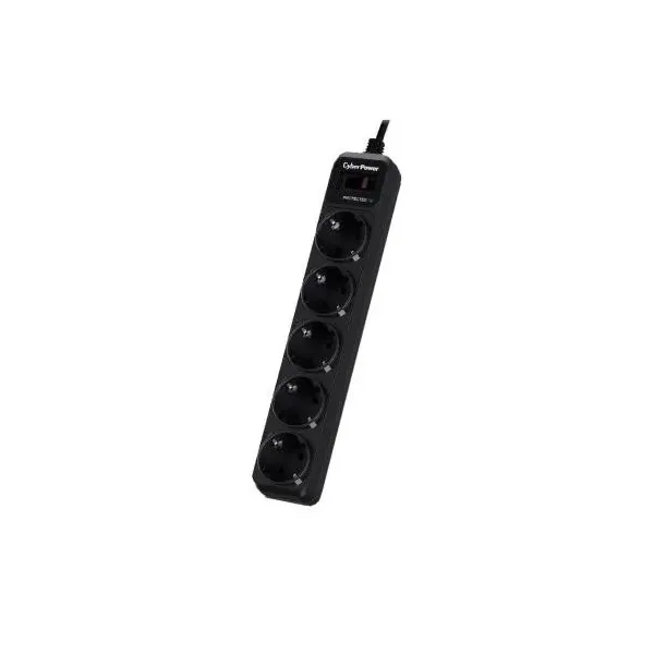 Regleta con interruptor Cyberpower B0520SC0-DE/ 5 Tomas de corriente/ Cable 1.8m/ Negra