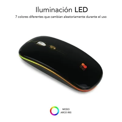 Ratón Inalámbrico por Bluetooth Subblim LED Dual Flat/ Batería