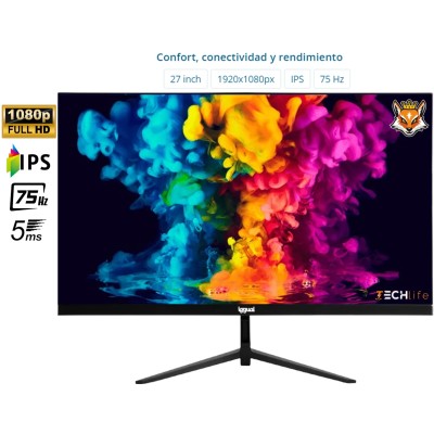 Iggual 27" Monitor LED IPS FHD 75Hz 5ms Slim HDMI/VGA