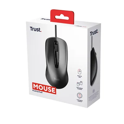 Ratón Trust Basics Wired Mouse/ Hasta 1200 DPI