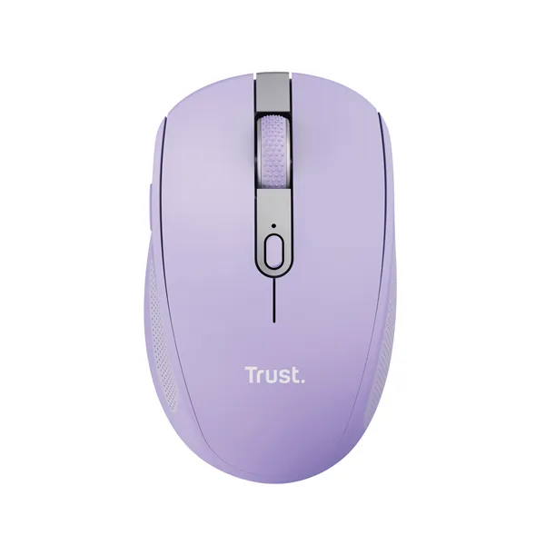 Trust Ozaa Compact Silet Multidevice Bluetooth Ratón inalámbrico, Morado de 6 botones/3200 DPI con batería