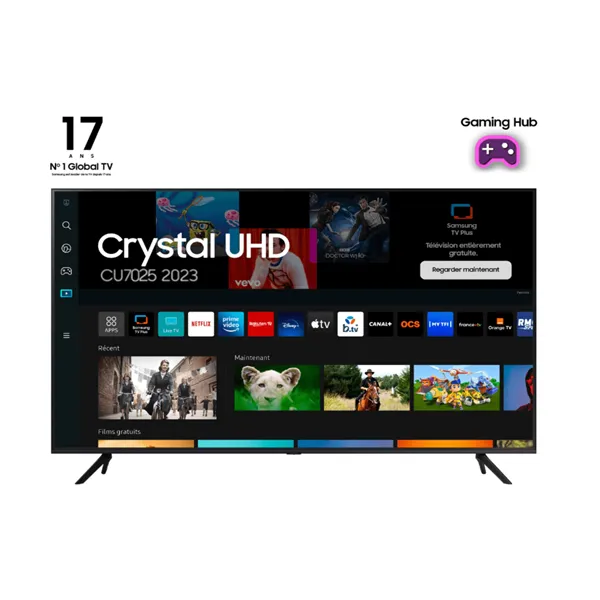 Televisor Samsung Crystal UHD TU55CU7025K 55'/ Ultra HD 4K/ Smart TV/ WiFi