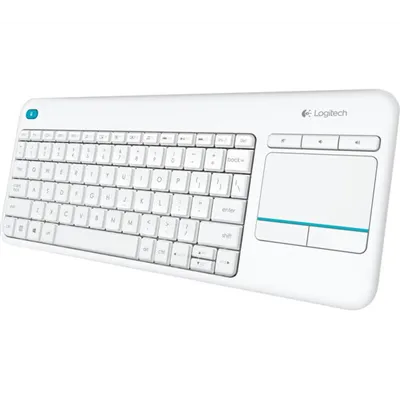 Logitech K400 Plus Blanco Smart TV Teclado con pad Táctil