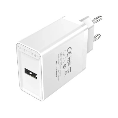 Cargador de Pared Vention FAAW0-EU/ 1xUSB/ 12W